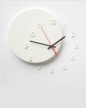 wall clock OUT OF TIME white - light4dark